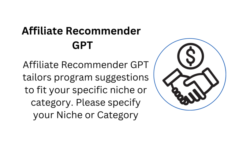Affiliate Recommender GPT