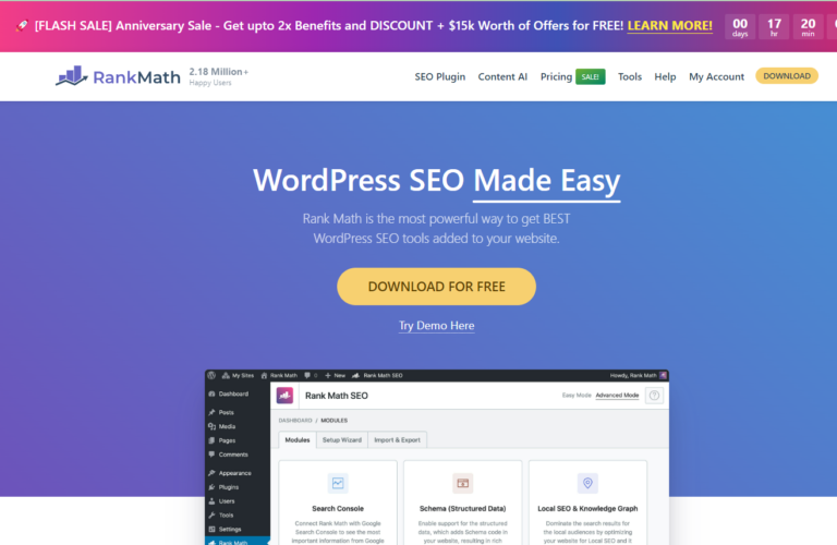 RankMath : Best Free WordPress SEO Tool in 2024