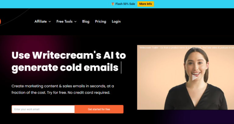 Writecream : Generate marketing content & sales emails in seconds